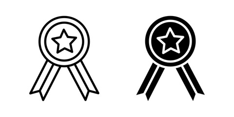 Attestation emblem Icon set. Symbol isolated white background. vector illustration. color editable.