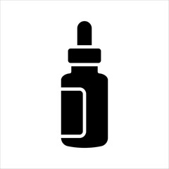 Tincture oil bottle icon line style isolated on white background. Vector illustration