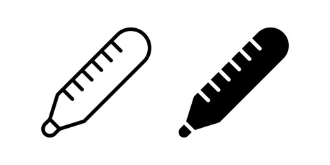 Thermometer Icon set. Symbol isolated white background. vector illustration. color editable.