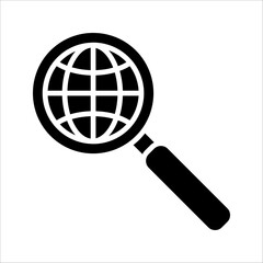 Search free animated Icon. Symbol isolated white background. vector illustration. color editable.