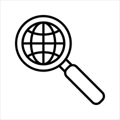 Search free animated Icon. Symbol isolated white background. vector illustration. color editable.