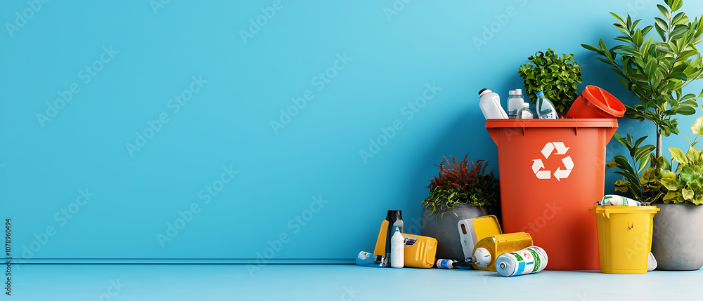Poster enhance your environment by utilizing a community recycling center with clear signage access