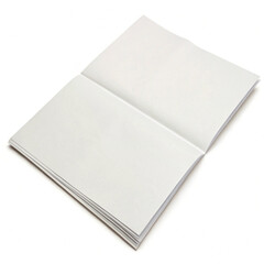 Blank bended paper sheet, isolated on white background