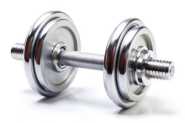 Fototapeta premium Exercise dumbbell, isolated on white background