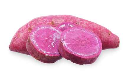 Sweet potato isolated on white background.