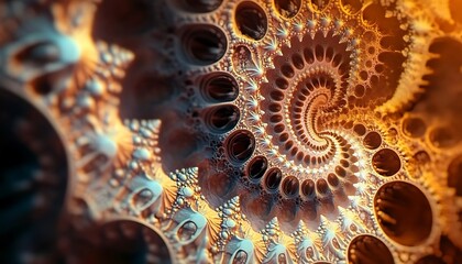 An intricate fractal design representing mathematical beauty, ideal for educational materials.