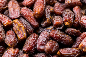 Dried date fruits in a group