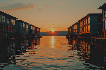 Near Sea Under with sunset.