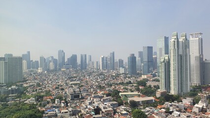 Jakarta, Indonesia &ndash; October 22, 2024: A cityscape view of Indonesia capital city Jakarta