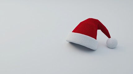Christmas Santa hat on white isolate background