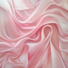 Obraz premium Elegant pink fabric draped in soft waves, creating a serene and sophisticated atmosphere for design projects.