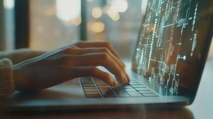 The Laptop with Coding Display