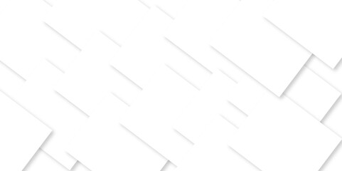 Modern white and gray technology concept diamond triangle geometric line background. Creative design with white boxes and 3d white rectangle business card. soft shadows as pattern, top view. squares.