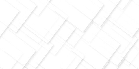 Modern white and gray technology concept diamond triangle geometric line background. Creative design with white boxes and 3d white rectangle business card. soft shadows as pattern, top view. squares.