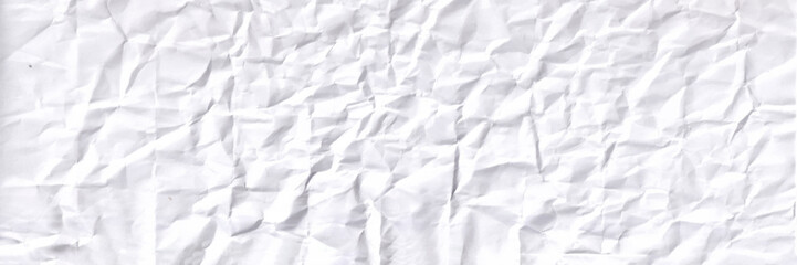 Obraz premium White clean crumpled paper background. Horizontal crumpled empty paper template for posters and banners. Vector illustration