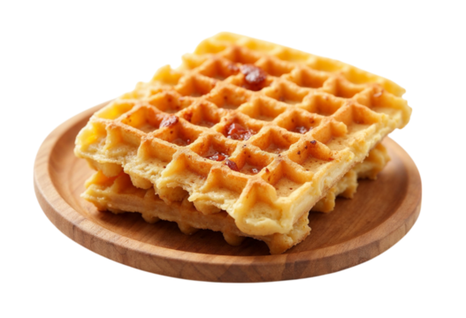 waffles isolated on white background