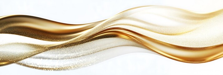 a close up of a gold and silver wave on a white background