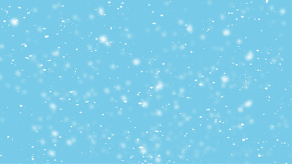 Snowflake design. Winter. Snowfall. White and blue. Scattered snowflakes. December theme. Snowy landscape
