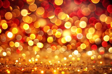 Obraz premium Abstract red background with bokeh; Generative AI