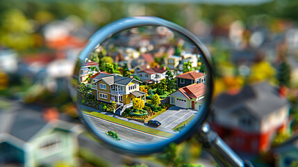 magnifying glass, 3d render illustration.