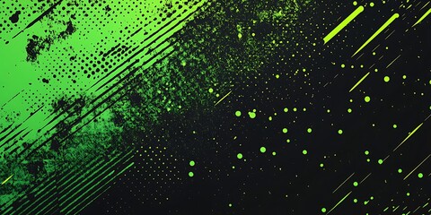a close up of a green and black background with dots