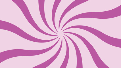 Candy color sunburst background. Purple sunbeams design wallpaper. Spinning lines for template, banner, poster, flyer.