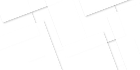 Modern white and gray technology concept diamond triangle geometric line background. Creative design with white boxes and 3d white rectangle business card. soft shadows as pattern, top view. squares.