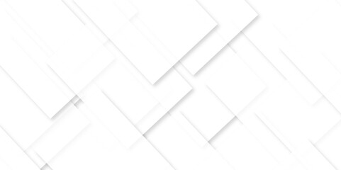 Modern white and gray technology concept diamond triangle geometric line background. Creative design with white boxes and 3d white rectangle business card. soft shadows as pattern, top view. squares.