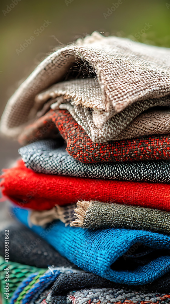 Poster promoting eco-friendly practices through recycling used textiles