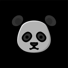 panda head icon vector