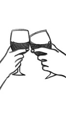 Wine glasses toast people celebrate celebrating party agreement dinner romantic 