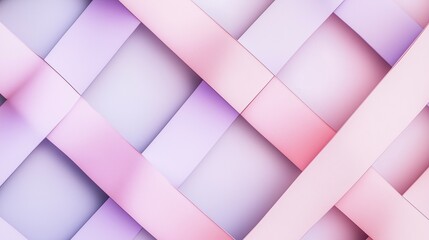 A close-up of crisscrossing diamond shapes in soft pastel tones of pink and lavender, giving a soothing, minimalistic appearance with soft shadows on the edges.