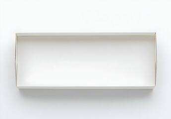 Fototapeta premium Empty white cardboard box on white background.
