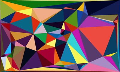 Obraz premium Vibrant Polygon Background Collection: Abstract Geometric Patterns in Bold and Pastel Hues