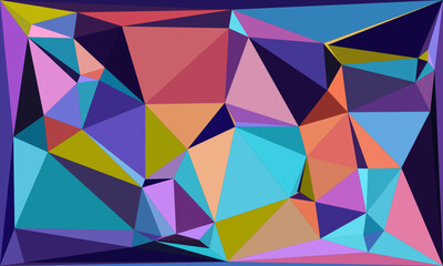 Vibrant Polygon Background Collection: Abstract Geometric Patterns in Bold and Pastel Hues
