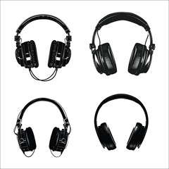 Headphone Silhouette Bundle Set