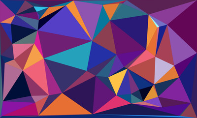 Obraz premium Vibrant Polygon Background Collection: Abstract Geometric Patterns in Bold and Pastel Hues