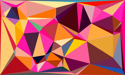 Vibrant Polygon Background Collection: Abstract Geometric Patterns in Bold and Pastel Hues