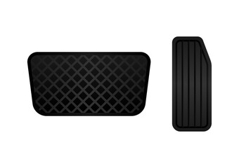 Car Brake and Accelerator Pedal. Vector Illustration. 