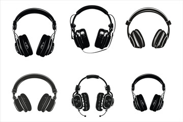 Headphone Silhouette Bundle Set