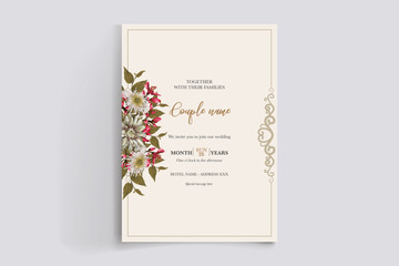BRIDAL SHOWER FLORAL INVITATION TEMPLATE