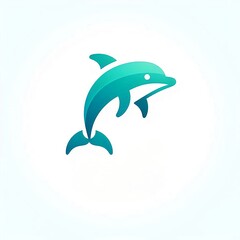 Fototapeta premium Modern Minimalist Style Dolphin Illustration