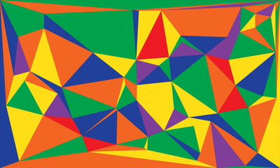 Fototapeta premium Vibrant Polygon Background Collection: Abstract Geometric Patterns in Bold and Pastel Hues