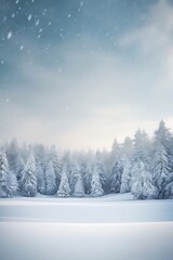 Christmas Snowy Landscape Background representing Peace, Calm, Winter, Nature, Celebration
