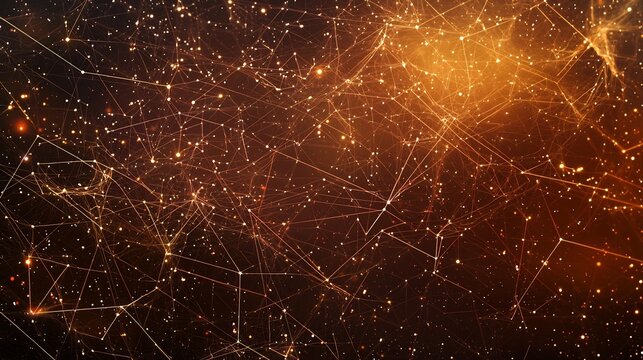 Glowing Scatter Plot of Twinkling Stars Forming Cosmic Constellations of Data Connections long title Glowing scatter plot with data points
