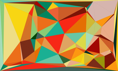 Fototapeta premium Vibrant Polygon Background Collection: Abstract Geometric Patterns in Bold and Pastel Hues