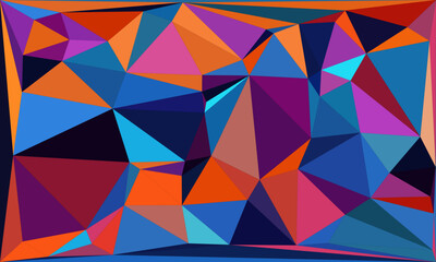 Fototapeta premium Vibrant Polygon Background Collection: Abstract Geometric Patterns in Bold and Pastel Hues