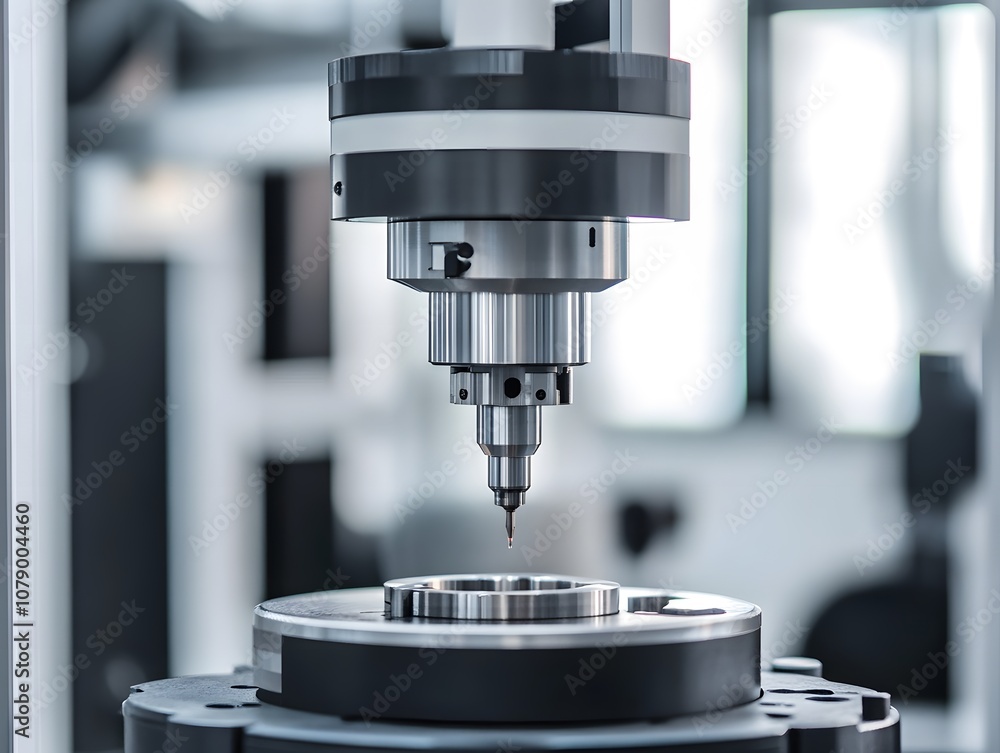 Fototapete precision manufacturing process in modern machinery featuring high-tech equipment for quality contro