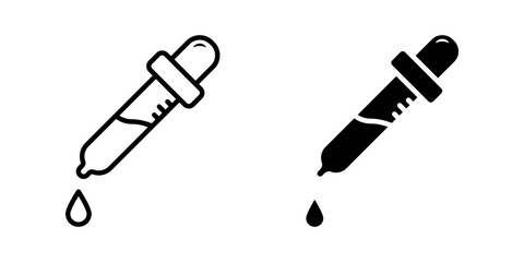Dropper icon set. Pipette sign. for mobile concept and web design. vector illustration on white background