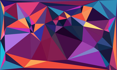 Fototapeta premium Vibrant Polygon Background Collection: Abstract Geometric Patterns in Bold and Pastel Hues